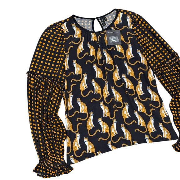 Anthropologie Bl-nk Brienz Leopard Blouse - Picture 8 of 9